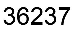 Number 36237 black image