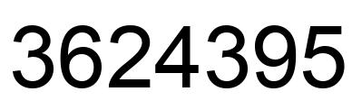 Number 3624395 black image