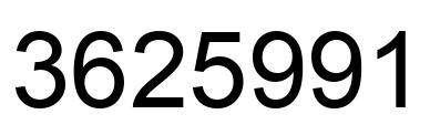 Number 3625991 black image