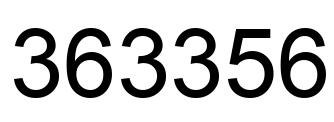 Number 363356 black image