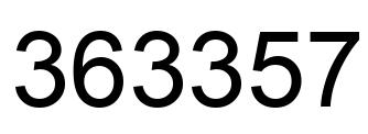 Número 363357 imagen negro