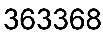 Number 363368 black image