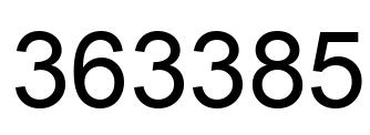 Número 363385 imagen negro