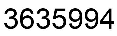 Number 3635994 black image