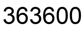 Número 363600 imagen negro