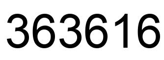 Number 363616 black image