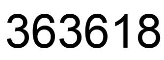 Number 363618 black image