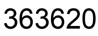Number 363620 black image