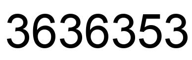 Número 3636353 imagen negro