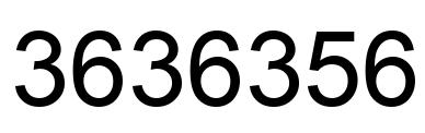 Número 3636356 imagen negro