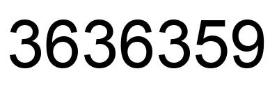 Número 3636359 imagen negro