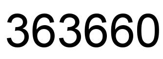 Number 363660 black image