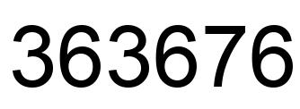 Número 363676 imagen negro