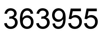 Number 363955 black image