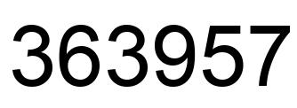 Number 363957 black image
