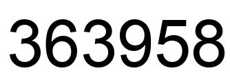 Number 363958 black image