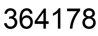 Number 364178 black image