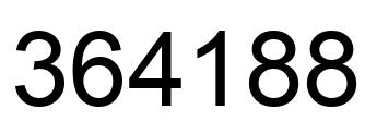 Number 364188 black image