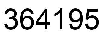 Number 364195 black image