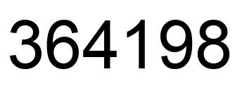 Number 364198 black image