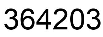 Número 364203 imagen negro