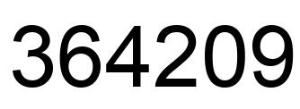 Número 364209 imagen negro