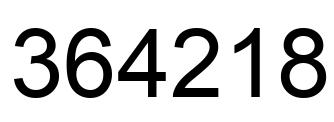 Número 364218 imagen negro