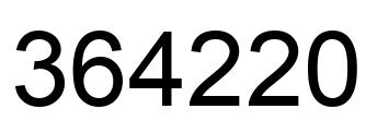 Number 364220 black image