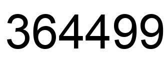 Number 364499 black image