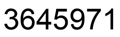 Number 3645971 black image