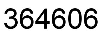 Number 364606 black image