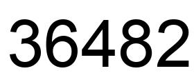 Number 36482 black image