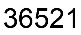 Number 36521 black image