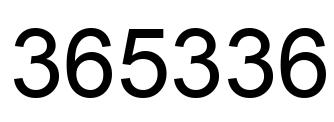 Number 365336 black image