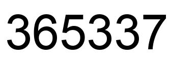 Number 365337 black image