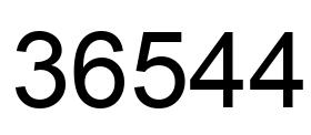 Number 36544 black image