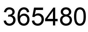Number 365480 black image