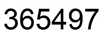 Number 365497 black image