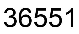 Number 36551 black image