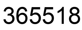 Number 365518 black image