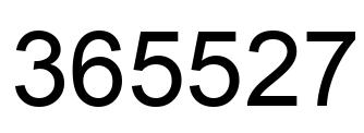Number 365527 black image
