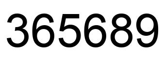 Número 365689 imagen negro