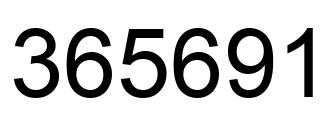 Número 365691 imagen negro