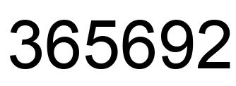 Número 365692 imagen negro