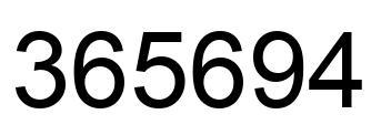 Número 365694 imagen negro