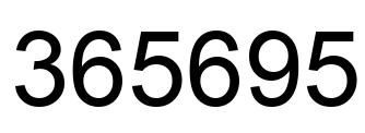 Número 365695 imagen negro