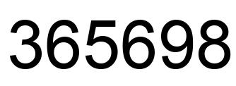 Número 365698 imagen negro