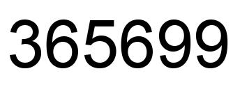 Número 365699 imagen negro