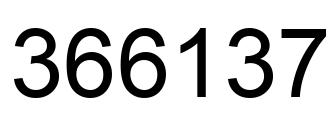 Number 366137 black image