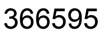 Number 366595 black image